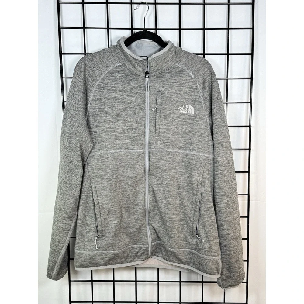 The North Face Canyonlands Full Zip Mens L Heather Gray Fleece Lined‎ Outdoor